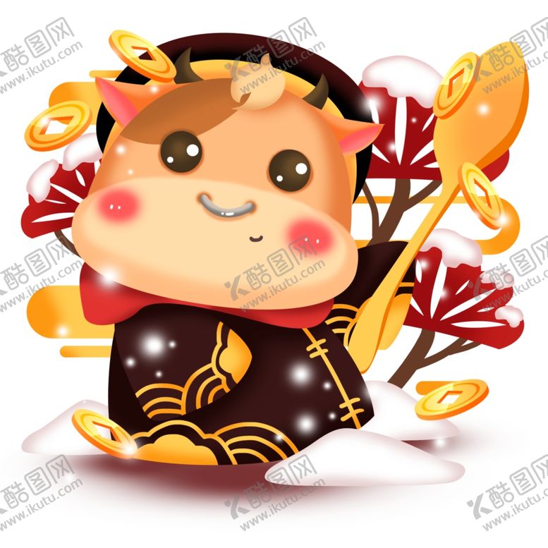 编号：50569806161918397910【酷图网】源文件下载-2021金牛送福牛年