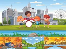 卡通儿童动漫人物幼园小孩人物