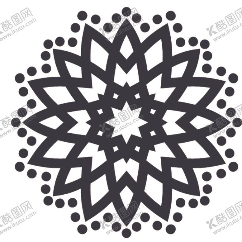 编号：16513810301632438900【酷图网】源文件下载-黑白简约花纹图案设计