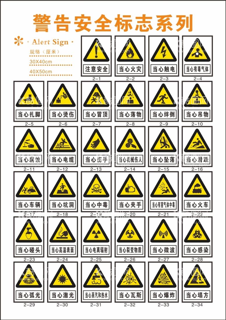 编号：36066011240605306429【酷图网】源文件下载-警告安全标识