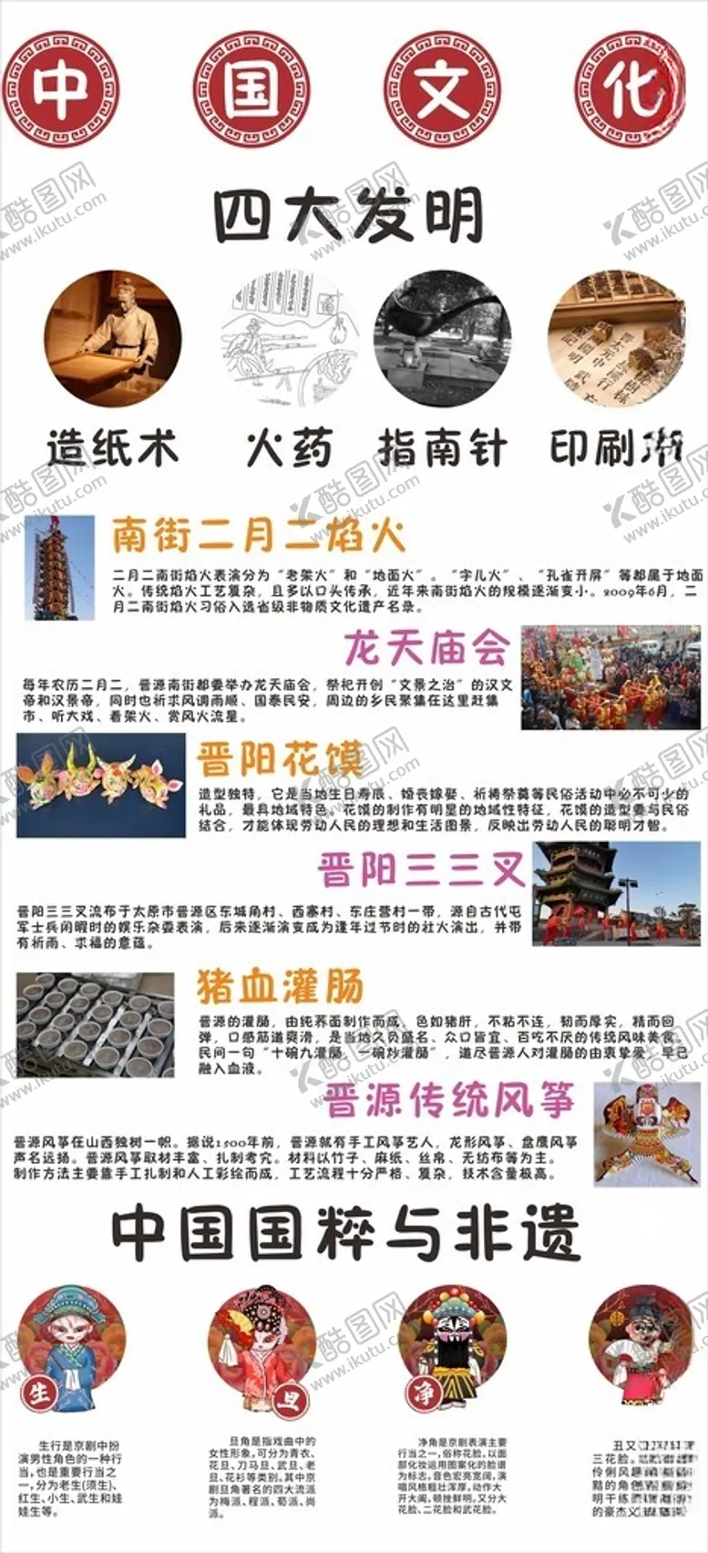 编号：81451602222212092813【酷图网】源文件下载-中国文化四大发明戏曲文化文化墙