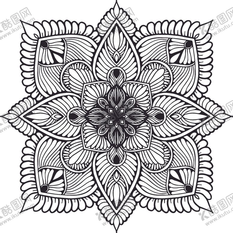 编号：69772610220207273410【酷图网】源文件下载-曼陀罗花纹