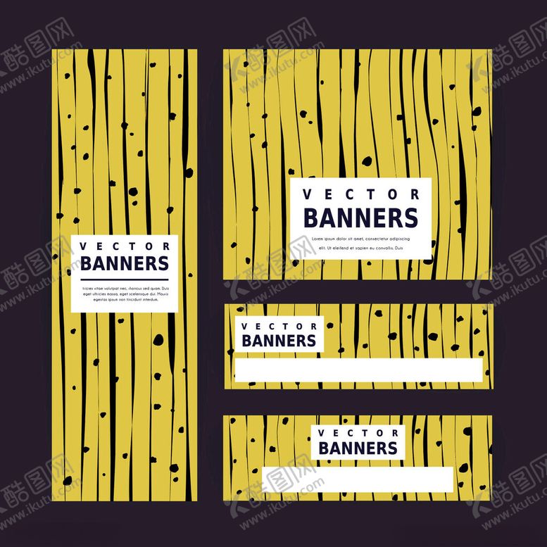 编号：70119804032350446174【酷图网】源文件下载-黄色条纹横幅设计模板