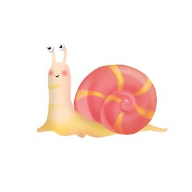 粉色卡通蜗牛