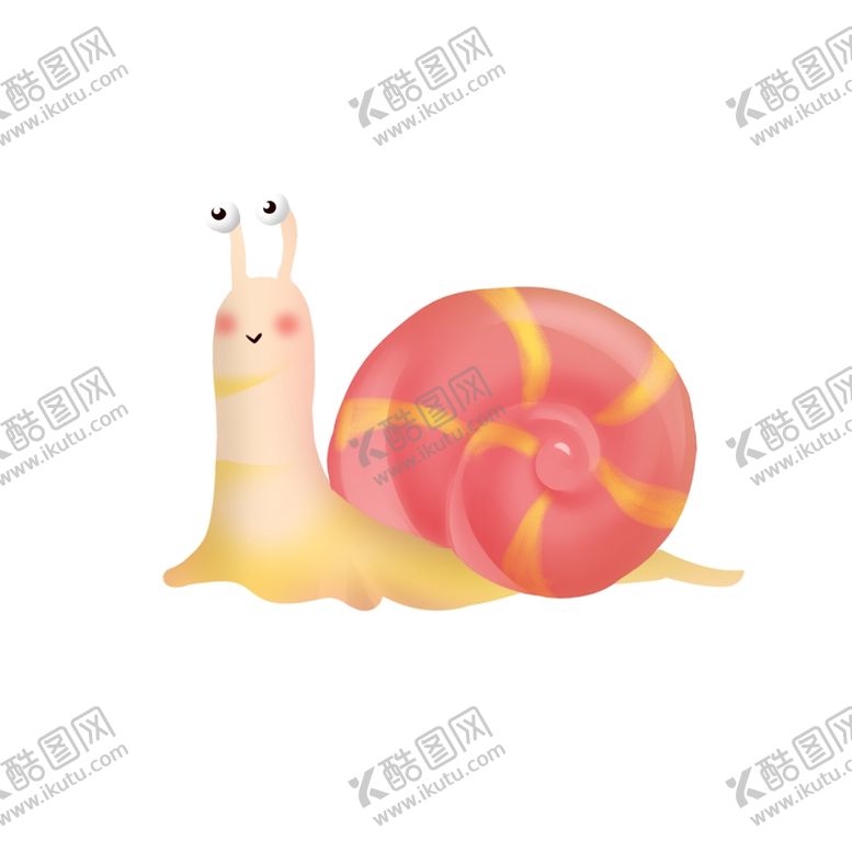 编号：35890710281233069697【酷图网】源文件下载-粉色卡通蜗牛