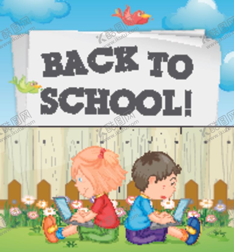 编号：80255610311349005925【酷图网】源文件下载-快乐学生插画