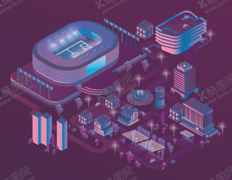 编号：34364210010218195739【酷图网】源文件下载-等距视角插画