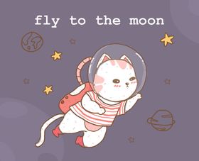 卡通插画猫