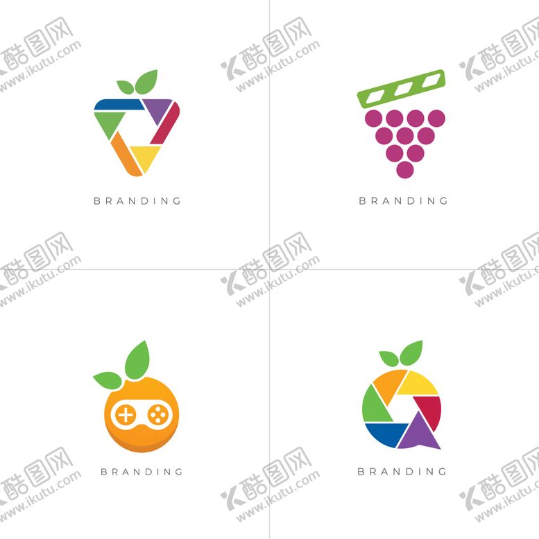 编号：04179809140633262094【酷图网】源文件下载-水果logo卡通果汁标志手绘