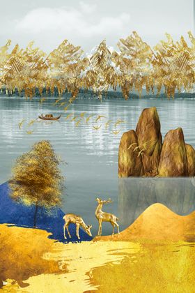 抽象装饰画晶瓷画玄关画
