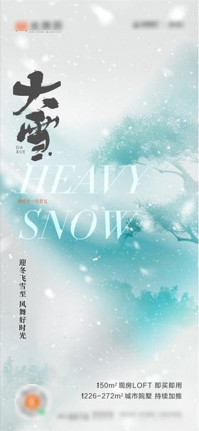 冬季大雪节气海报