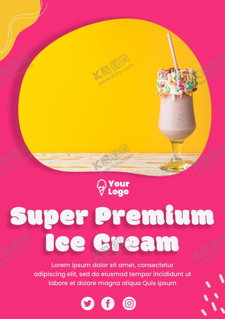编号：21890710121433519767【酷图网】源文件下载-冰淇淋海报