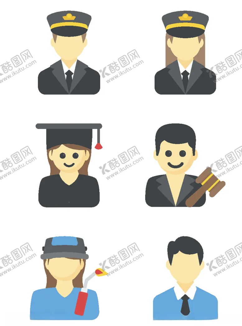 编号：21483806250522387556【酷图网】源文件下载-手绘人物图标
