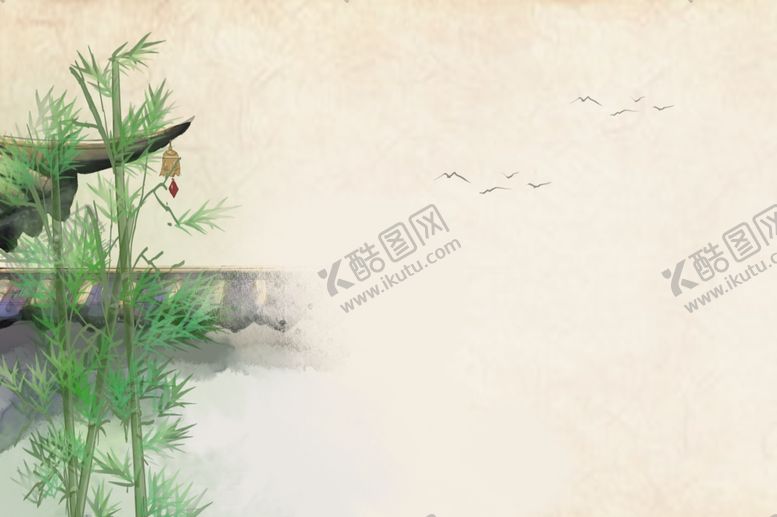 编号：45134009171016199810【酷图网】源文件下载-山水复古国风插画卡通背景素材