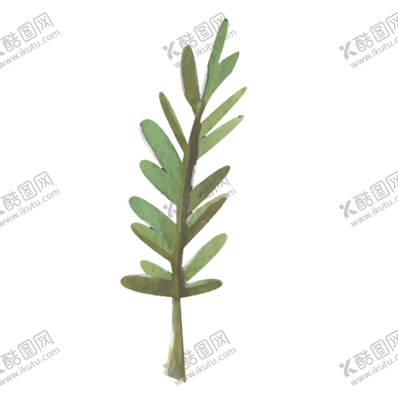 编号：15168210140921348288【酷图网】源文件下载-绿色水彩植物树叶
