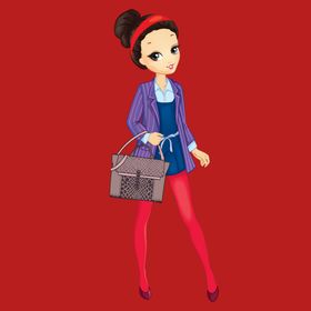 手绘女孩女人美优雅漂亮