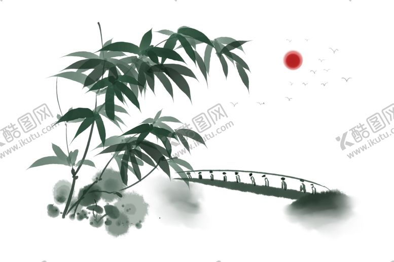 编号：41694805032219503887【酷图网】源文件下载-水墨竹子