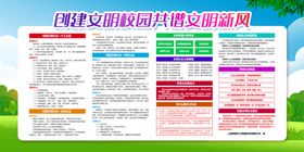 文明校园展板和谐创建