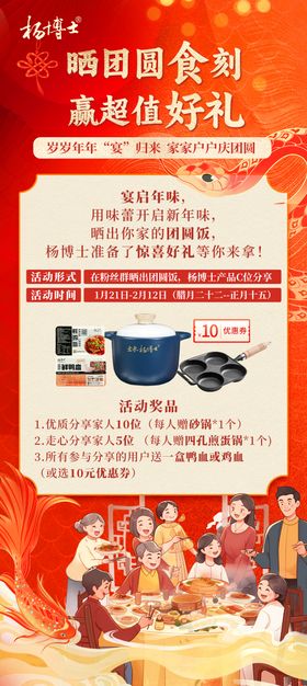 美食年夜饭年货活动海报