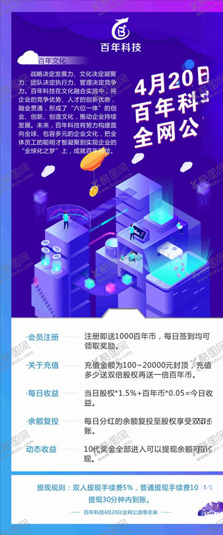 编号：65639907011446561685【酷图网】源文件下载-百年科技海报