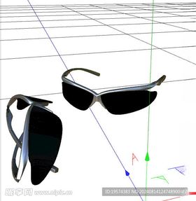 C4D模型眼镜