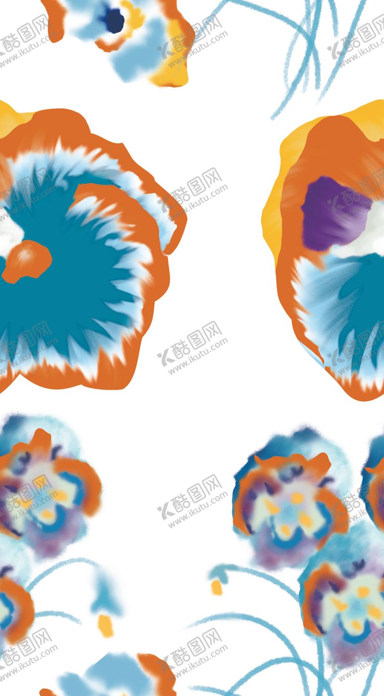 编号：72752906160126217489【酷图网】源文件下载-水彩花
