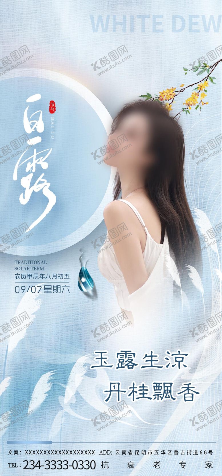 编号：69771112031810012493【酷图网】源文件下载-医美白露节气海报