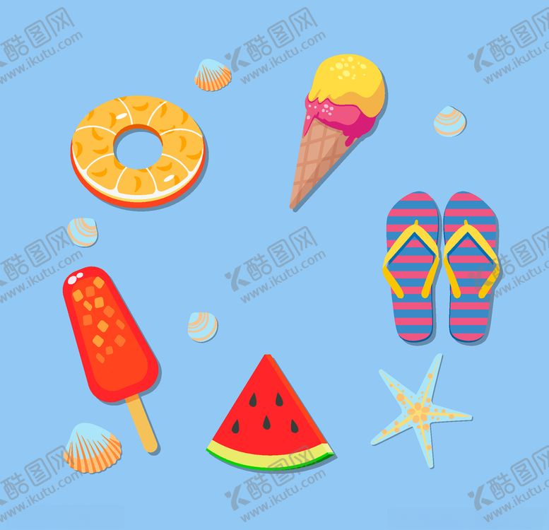编号：18032007011141302098【酷图网】源文件下载-夏日元素
