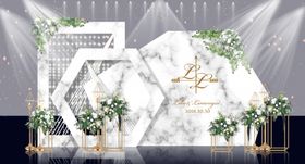 大理石婚礼舞台布置