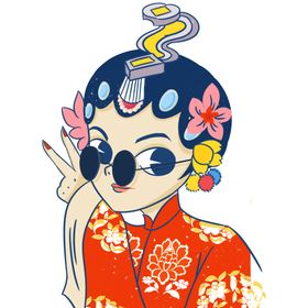 国潮人物手绘