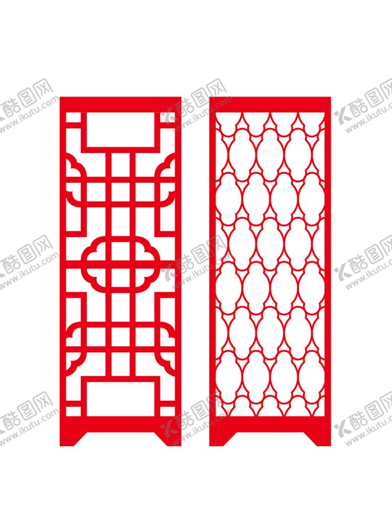 编号：23927401162157228492【酷图网】源文件下载-中式仿古雕花矢量图镂空木雕