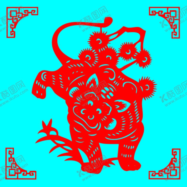 编号：78945202101349342749【酷图网】源文件下载-老虎剪纸