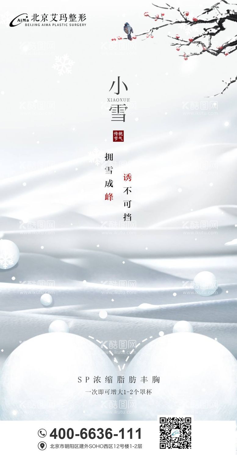 编号：61708111251239481925【酷图网】源文件下载-小雪医美节气创意海报