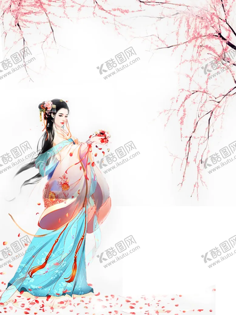 编号：30306502110337464236【酷图网】源文件下载- 手绘粉色桃花海报设计图片
