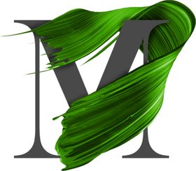 字母M飘带丝绸紫色广