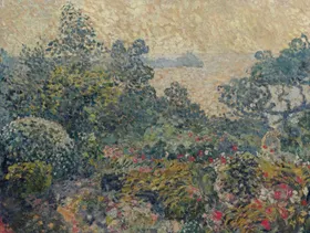 复古色调田园风景油画