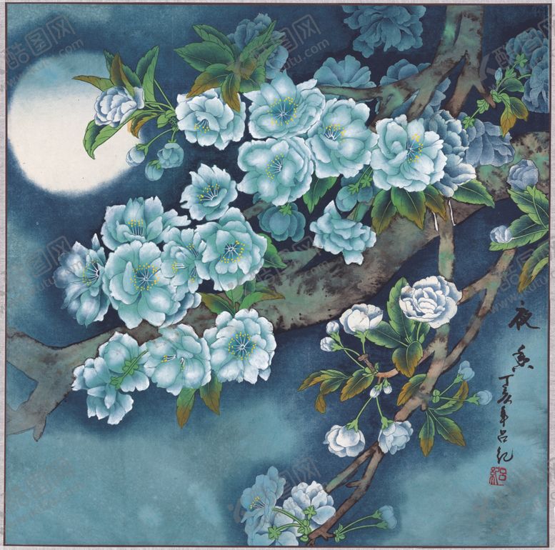 编号：13634105050346239018【酷图网】源文件下载-中式古典花鸟工笔画