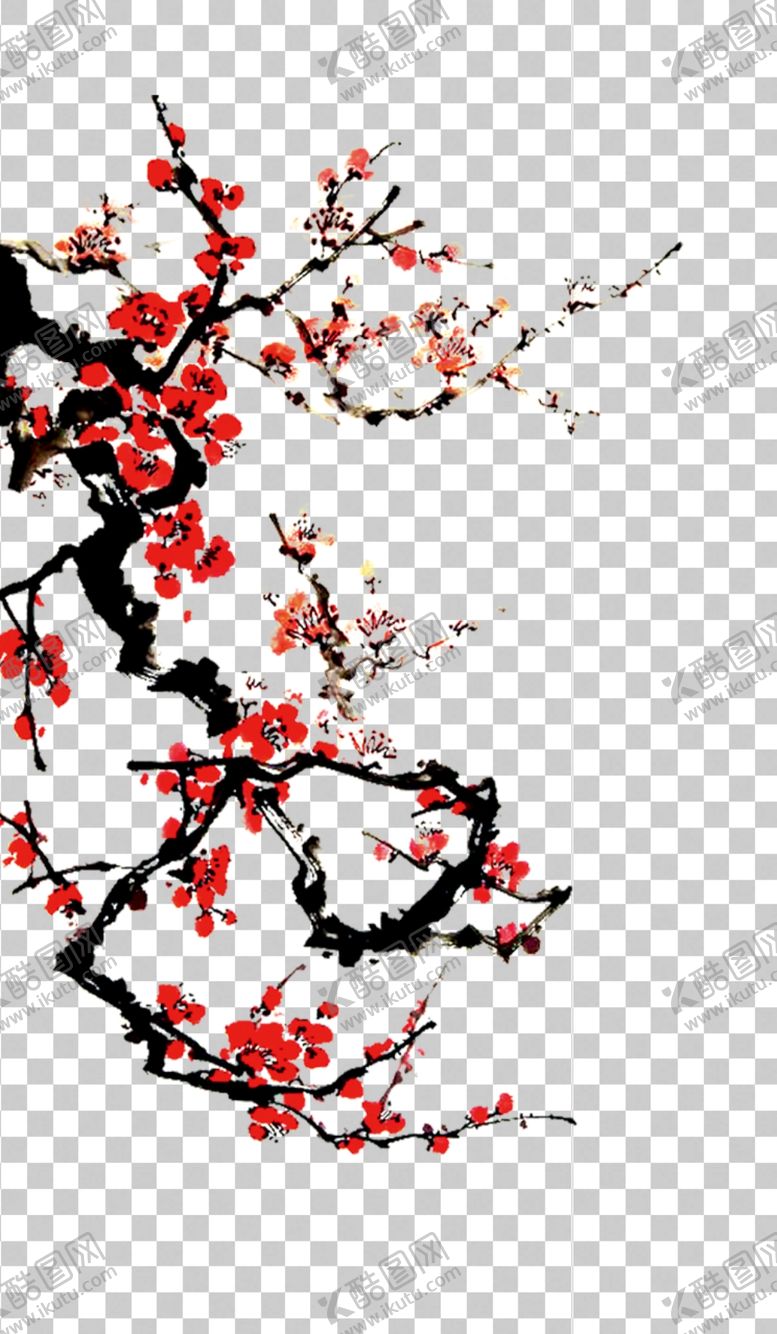 编号：19079104222034125209【酷图网】源文件下载-透明底梅花