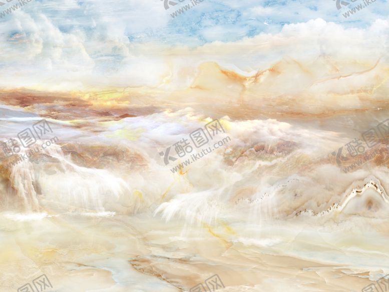 编号：50595603101457504327【酷图网】源文件下载-3D大理石山水背景墙