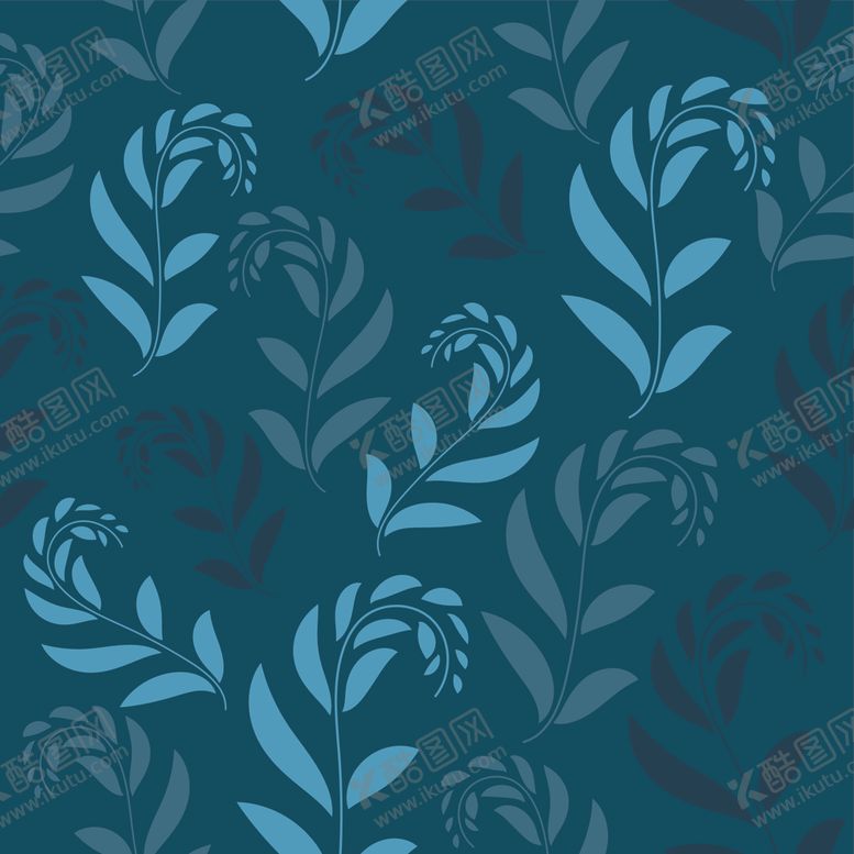 编号：32101910220042395221【酷图网】源文件下载-叶子花卉无缝图案