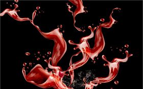 红色液体飞溅动感画面