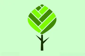 小树生物世界绿色环保矢量图木叶