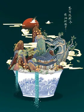 中国风海报潮创意潮广告潮X展架潮展板