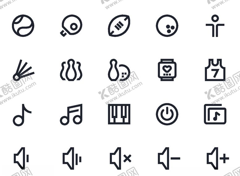 编号：37584509282149465888【酷图网】源文件下载-线性办公图标