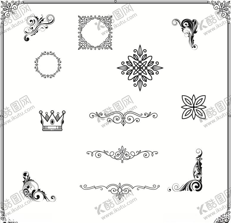 编号：84329710070349268707【酷图网】源文件下载-花纹花边