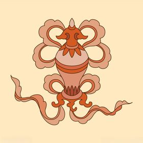 传统中式宝瓶吉祥纹饰图案