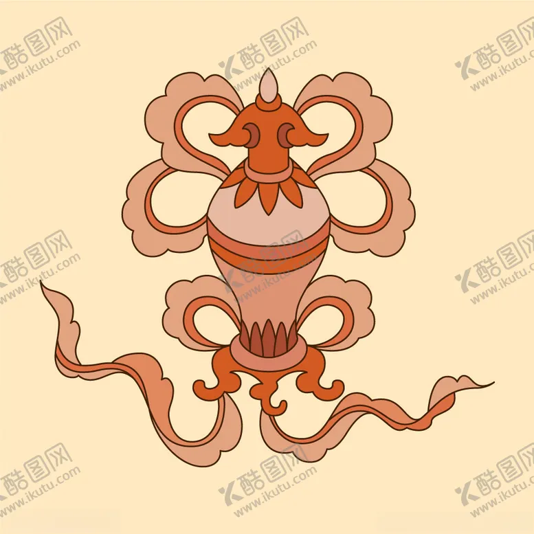 编号：64010104032238301387【酷图网】源文件下载-传统中式宝瓶吉祥纹饰图案