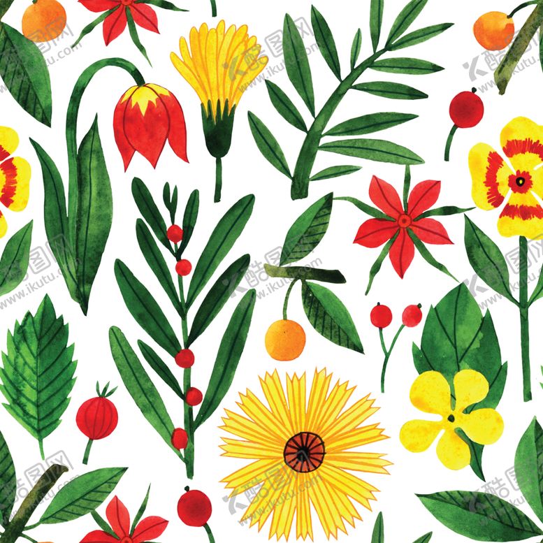 编号：77182609271427156360【酷图网】源文件下载-手绘花朵背景