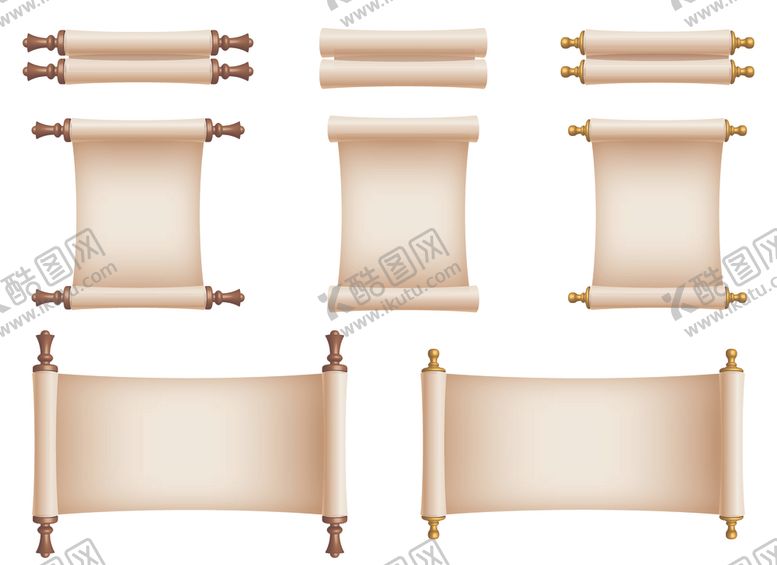 编号：53284711251302566032【酷图网】源文件下载-复古卷轴