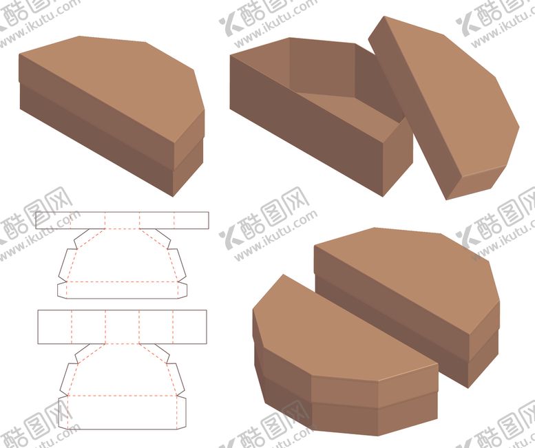 编号：28336909190120281061【酷图网】源文件下载-纸质包装盒刀模设计图